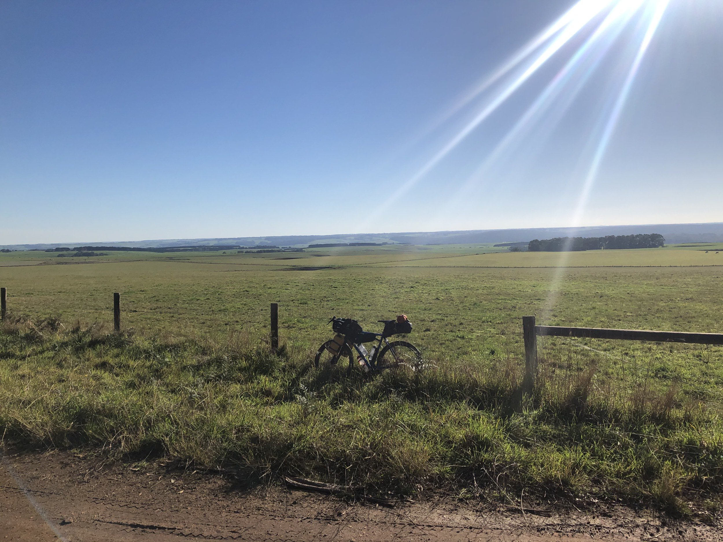Views over farmland from the ridge