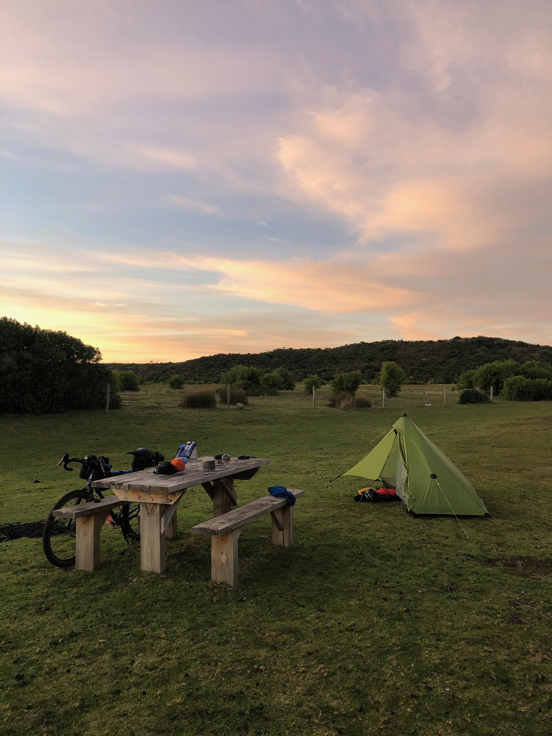 Sunrise from the campsite